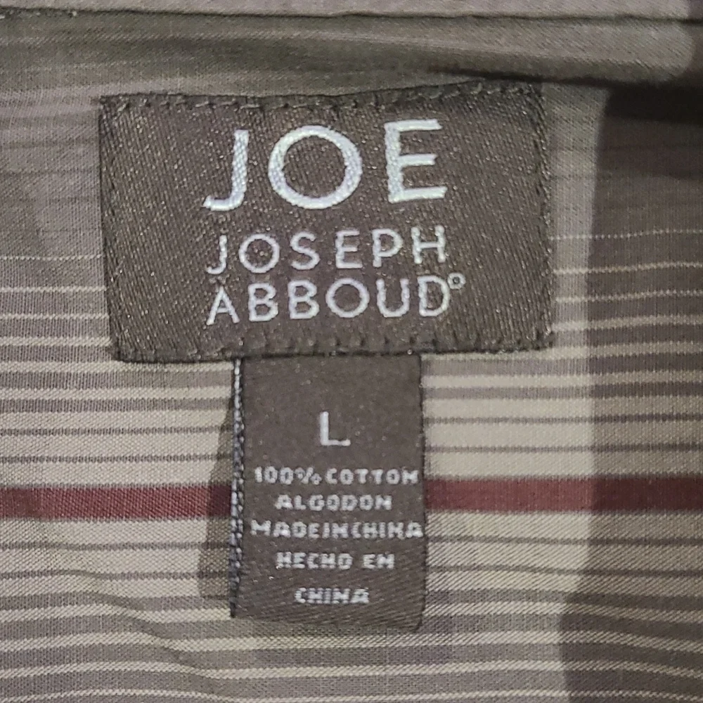 3/$20 Joseph Abboud Gray Stripe Button-Up Dress Shirt